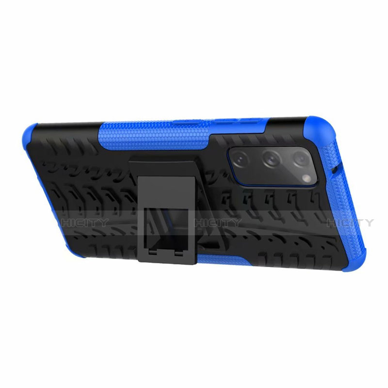 Funda Bumper Silicona y Plastico Mate Carcasa con Soporte para Samsung Galaxy S20 FE 4G