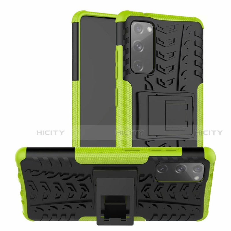 Funda Bumper Silicona y Plastico Mate Carcasa con Soporte para Samsung Galaxy S20 FE 4G