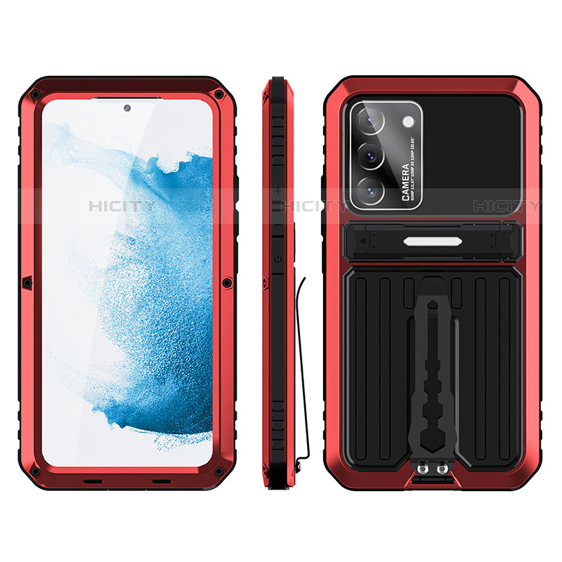 Funda Bumper Silicona y Plastico Mate Carcasa con Soporte para Samsung Galaxy S21 5G Rojo