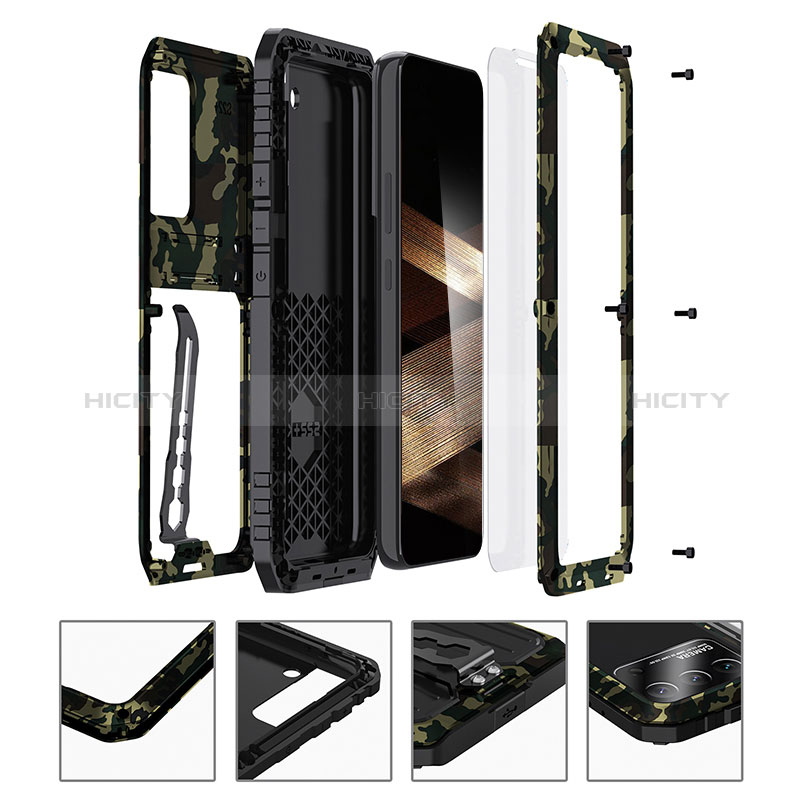 Funda Bumper Silicona y Plastico Mate Carcasa con Soporte para Samsung Galaxy S24 5G