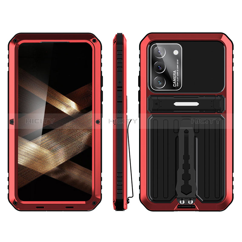 Funda Bumper Silicona y Plastico Mate Carcasa con Soporte para Samsung Galaxy S24 5G Rojo