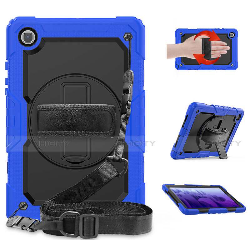 Funda Bumper Silicona y Plastico Mate Carcasa con Soporte para Samsung Galaxy Tab A7 4G 10.4 SM-T505