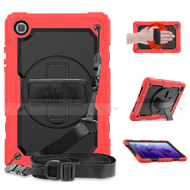 Funda Bumper Silicona y Plastico Mate Carcasa con Soporte para Samsung Galaxy Tab A7 4G 10.4 SM-T505