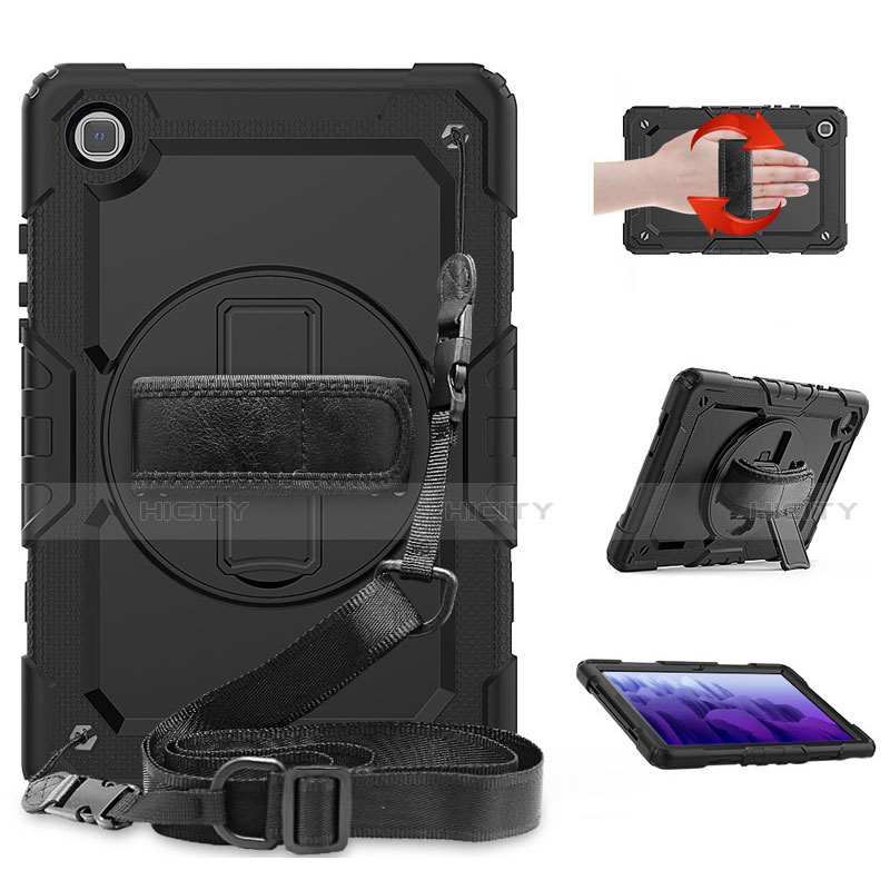 Funda Bumper Silicona y Plastico Mate Carcasa con Soporte para Samsung Galaxy Tab A7 Wi-Fi 10.4 SM-T500