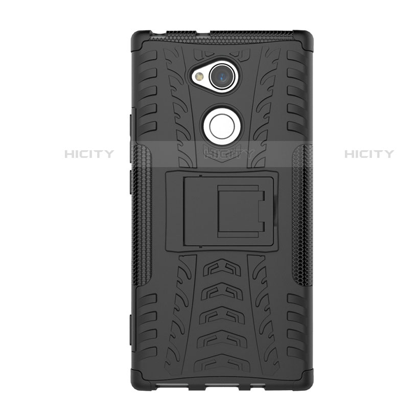 Funda Bumper Silicona y Plastico Mate Carcasa con Soporte para Sony Xperia XA2 Ultra