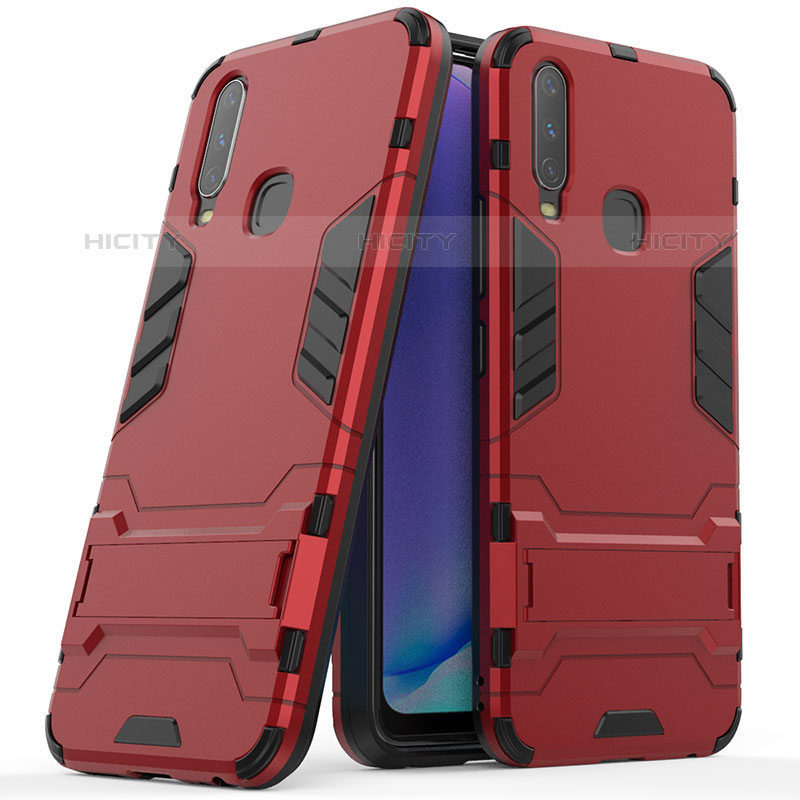 Funda Bumper Silicona y Plastico Mate Carcasa con Soporte para Vivo Y11