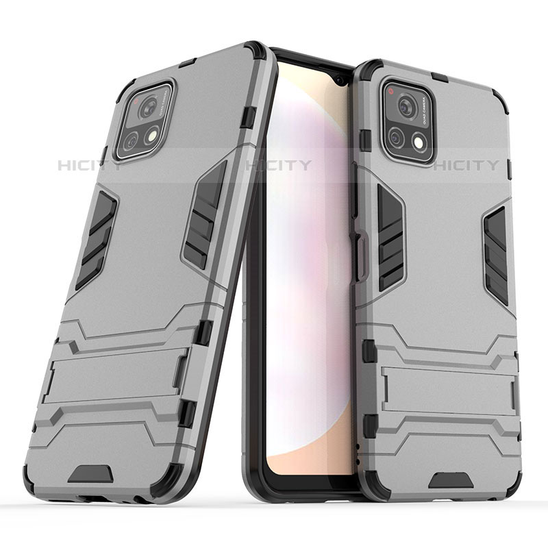 Funda Bumper Silicona y Plastico Mate Carcasa con Soporte para Vivo Y52s 5G