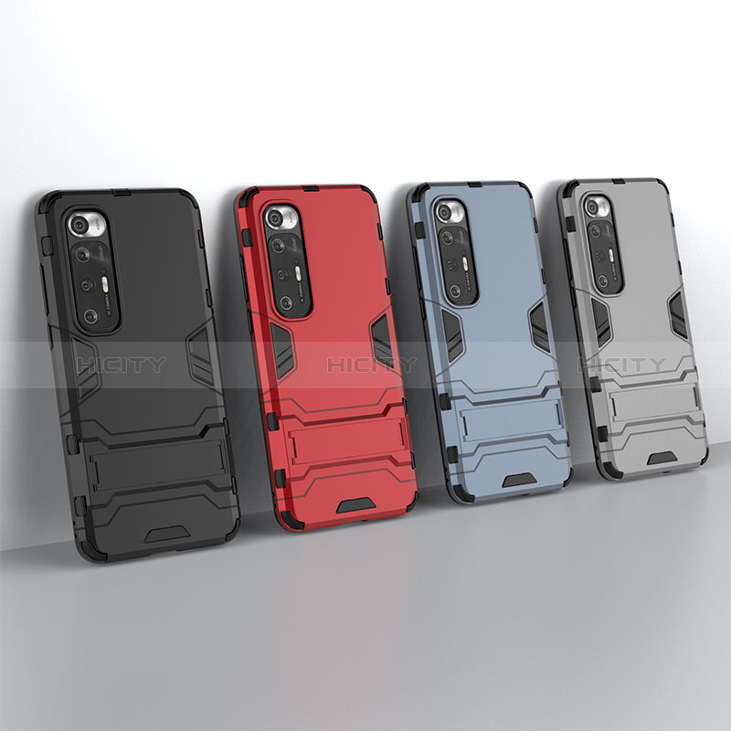 Funda Bumper Silicona y Plastico Mate Carcasa con Soporte para Xiaomi Mi 10S 5G