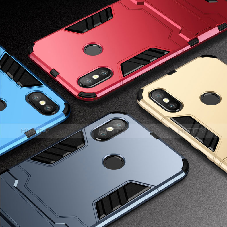 Funda Bumper Silicona y Plastico Mate Carcasa con Soporte para Xiaomi Mi Mix 3