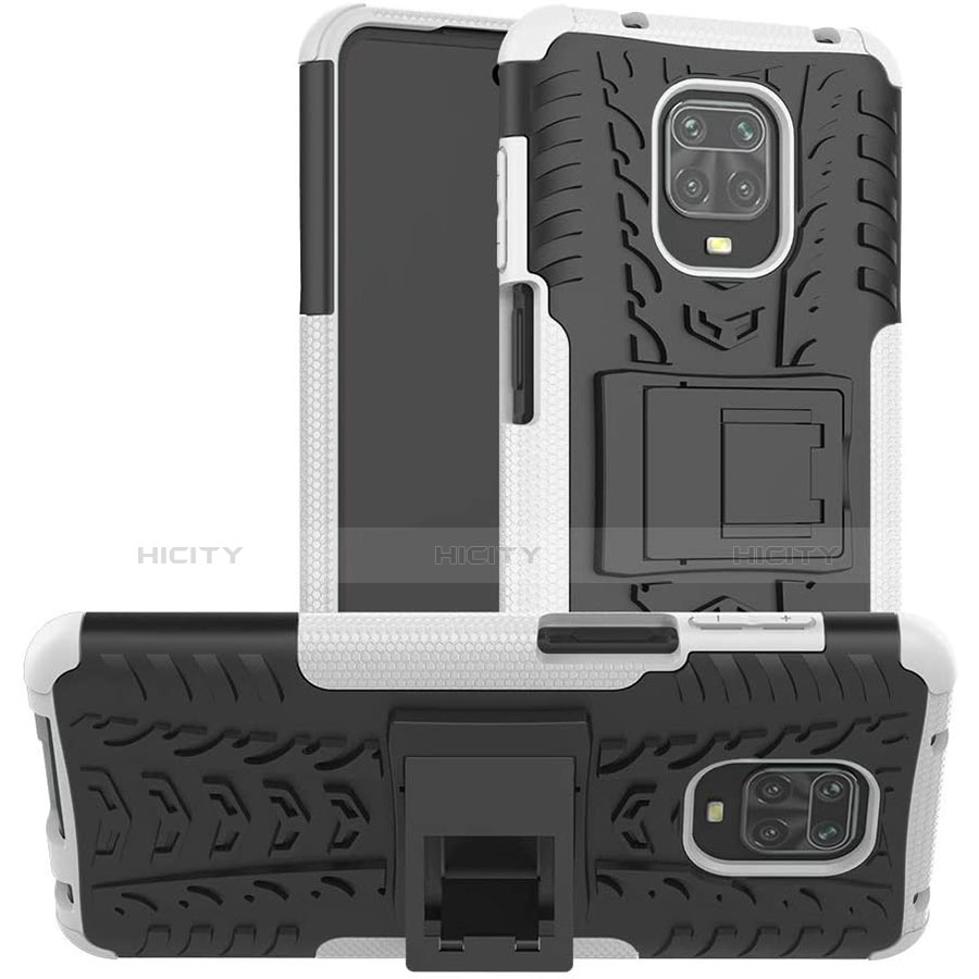 Funda Bumper Silicona y Plastico Mate Carcasa con Soporte para Xiaomi Poco M2 Pro