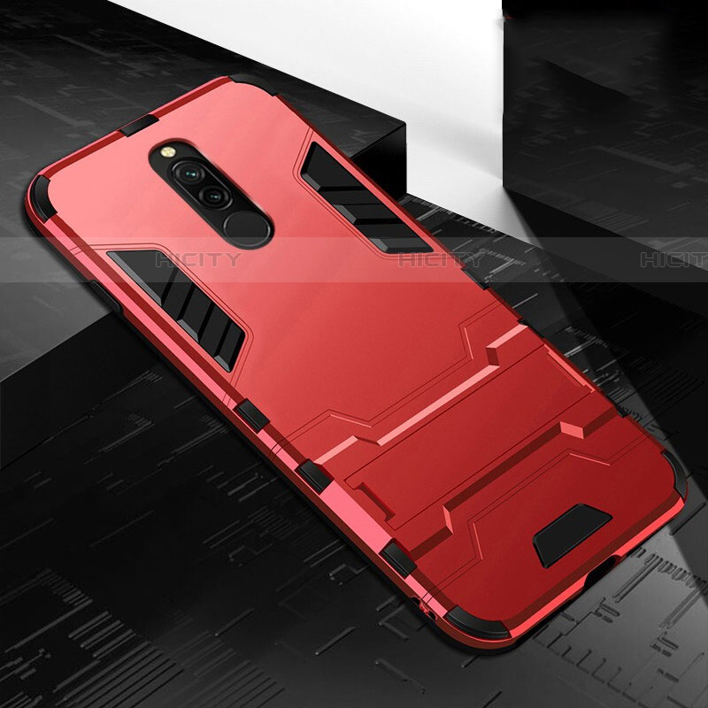 Funda Bumper Silicona y Plastico Mate Carcasa con Soporte para Xiaomi Redmi 8