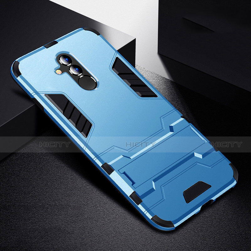 Funda Bumper Silicona y Plastico Mate Carcasa con Soporte R01 para Huawei Mate 20 Lite