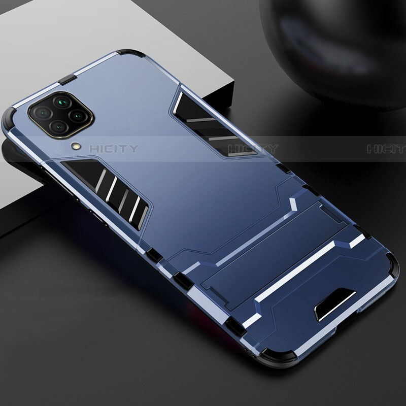 Funda Bumper Silicona y Plastico Mate Carcasa con Soporte R01 para Huawei P40 Lite