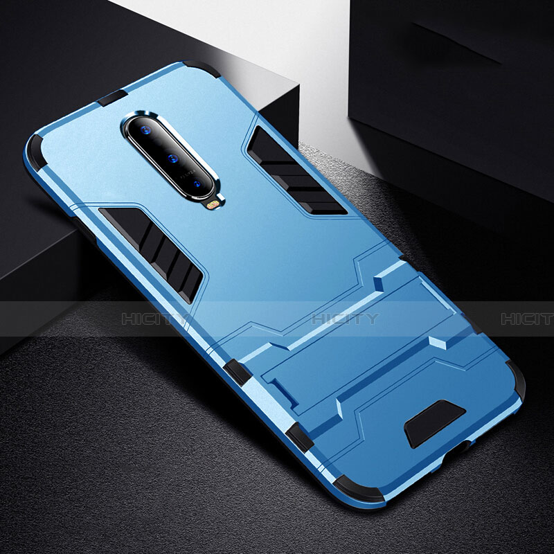 Funda Bumper Silicona y Plastico Mate Carcasa con Soporte R01 para Oppo R17 Pro