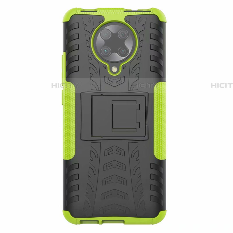 Funda Bumper Silicona y Plastico Mate Carcasa con Soporte R02 para Xiaomi Redmi K30 Pro 5G