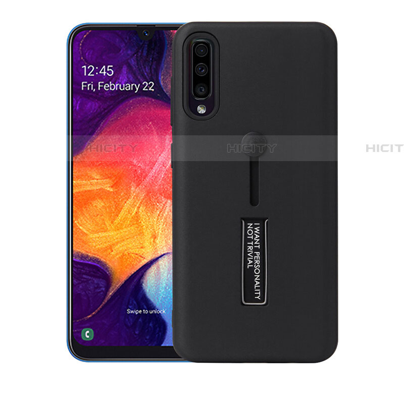 Funda Bumper Silicona y Plastico Mate Carcasa con Soporte R04 para Samsung Galaxy A70S