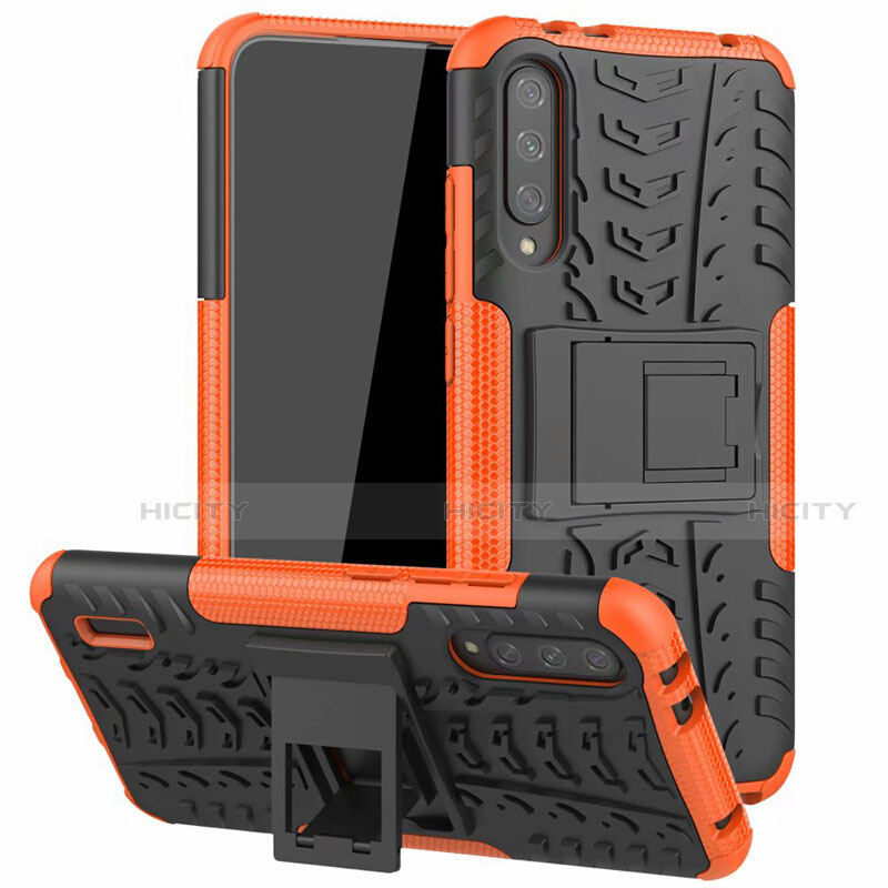 Funda Bumper Silicona y Plastico Mate Carcasa con Soporte R04 para Xiaomi Mi A3