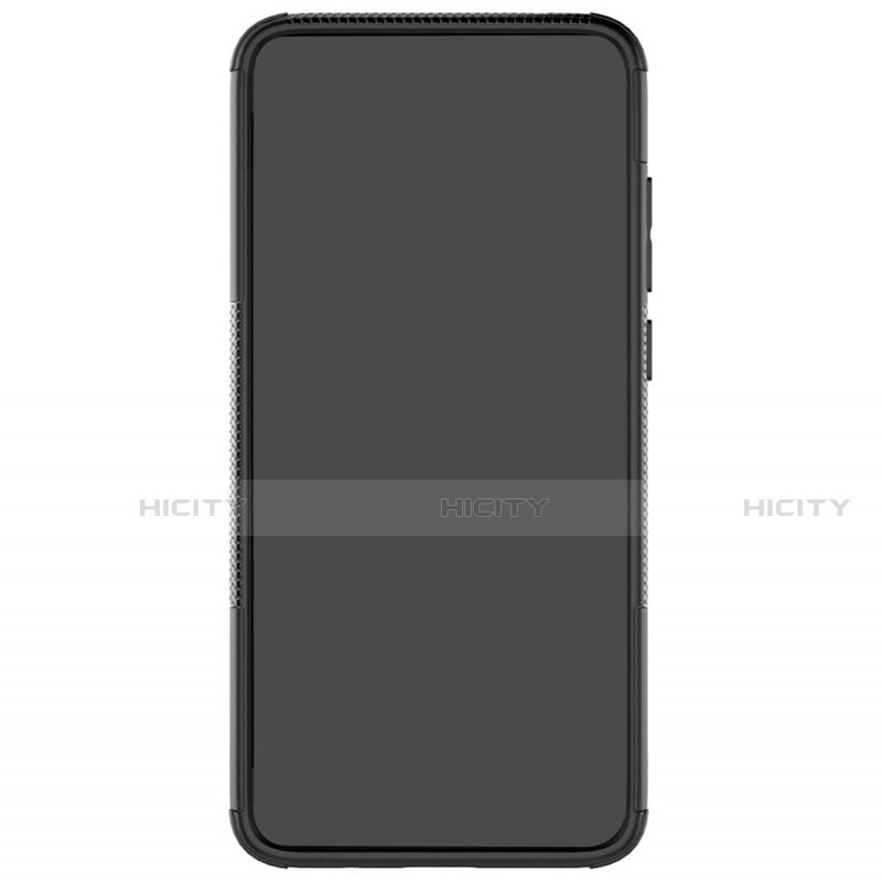 Funda Bumper Silicona y Plastico Mate Carcasa con Soporte R06 para Xiaomi Redmi Note 8 (2021)
