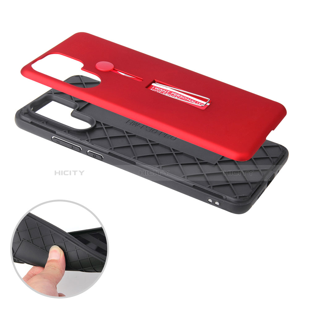 Funda Bumper Silicona y Plastico Mate Carcasa con Soporte T01 para Huawei P30 Pro New Edition