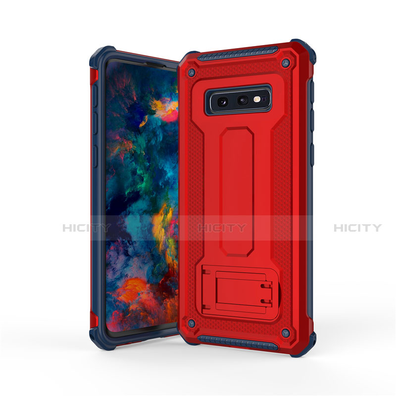 Funda Bumper Silicona y Plastico Mate Carcasa con Soporte T01 para Samsung Galaxy S10e Multicolor