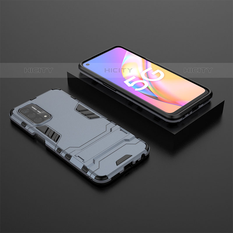 Funda Bumper Silicona y Plastico Mate Carcasa con Soporte T02 para OnePlus Nord N200 5G