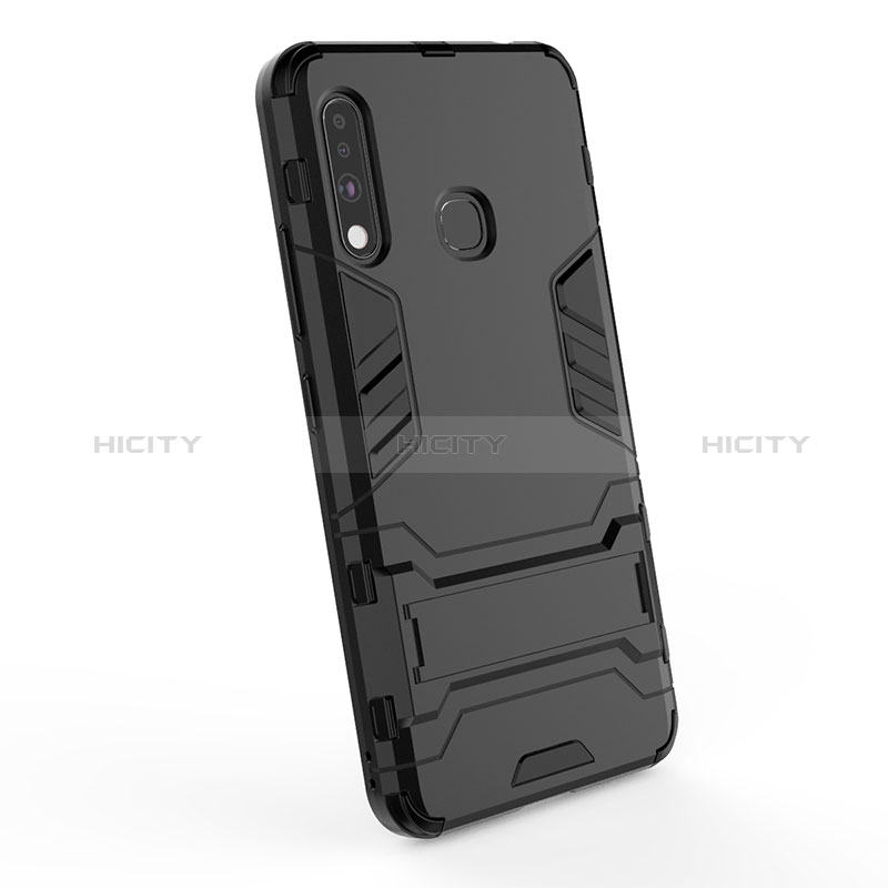 Funda Bumper Silicona y Plastico Mate Carcasa con Soporte T02 para Samsung Galaxy A70E