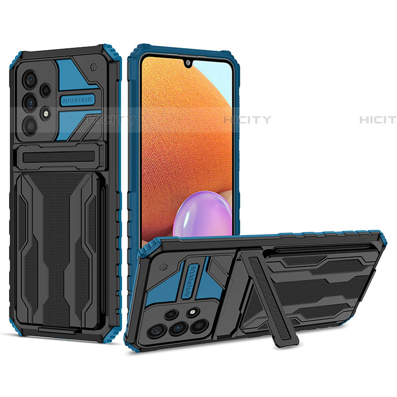 Funda Bumper Silicona y Plastico Mate Carcasa con Soporte YF1 para Samsung Galaxy A33 5G