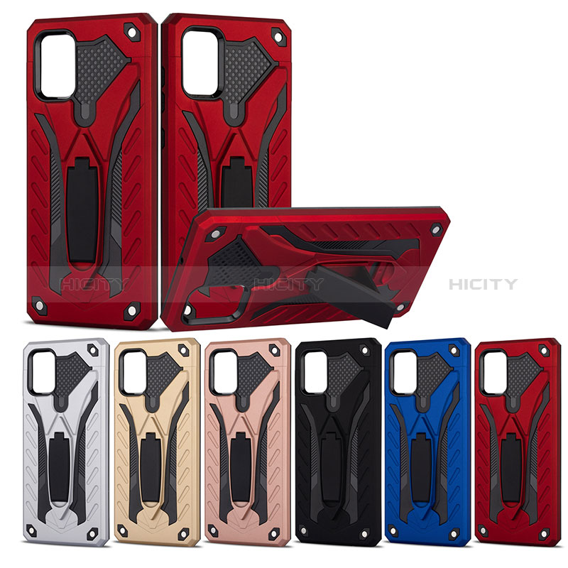 Funda Bumper Silicona y Plastico Mate Carcasa con Soporte YF2 para Samsung Galaxy A71 5G