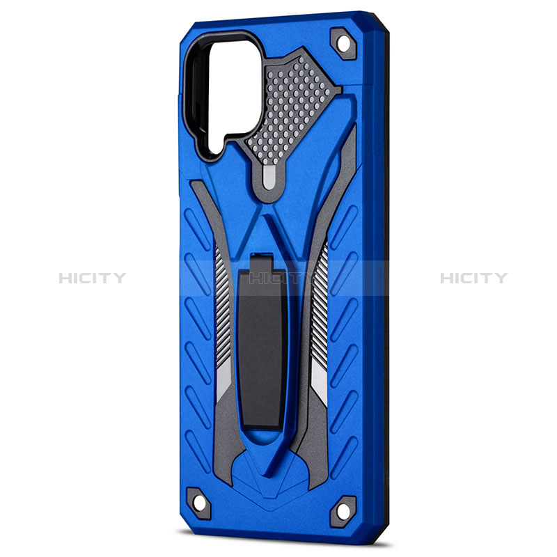 Funda Bumper Silicona y Plastico Mate Carcasa con Soporte YF2 para Samsung Galaxy F12