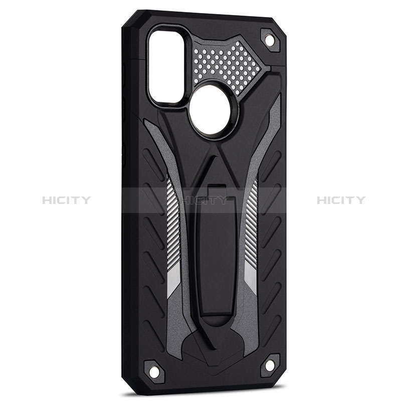 Funda Bumper Silicona y Plastico Mate Carcasa con Soporte YF2 para Samsung Galaxy M30s