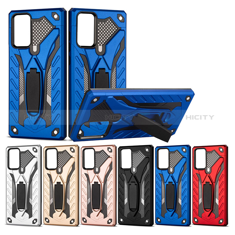 Funda Bumper Silicona y Plastico Mate Carcasa con Soporte YF2 para Samsung Galaxy Note 20 5G