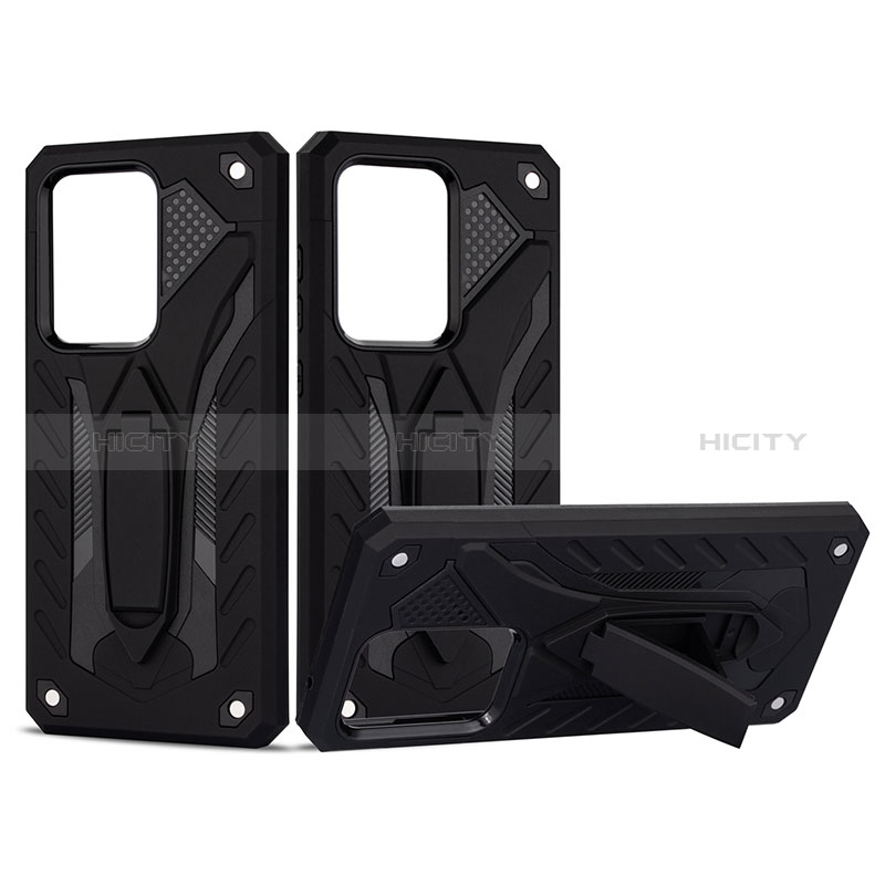 Funda Bumper Silicona y Plastico Mate Carcasa con Soporte YF2 para Samsung Galaxy S20 Ultra