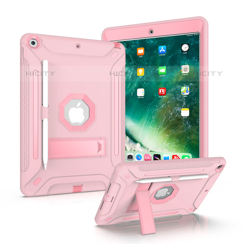 Funda Bumper Silicona y Plastico Mate Carcasa con Soporte YJ1 para Apple iPad 10.2 (2020)