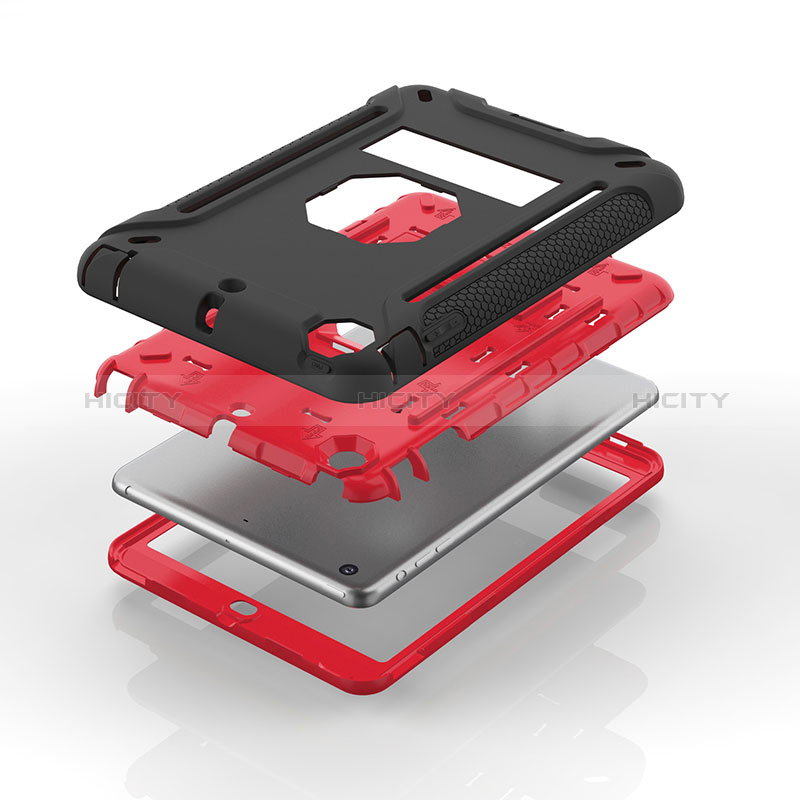 Funda Bumper Silicona y Plastico Mate Carcasa con Soporte YJ1 para Apple iPad Mini