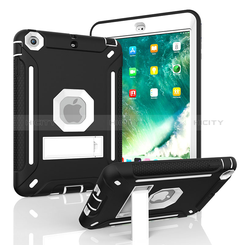 Funda Bumper Silicona y Plastico Mate Carcasa con Soporte YJ1 para Apple iPad Mini 3