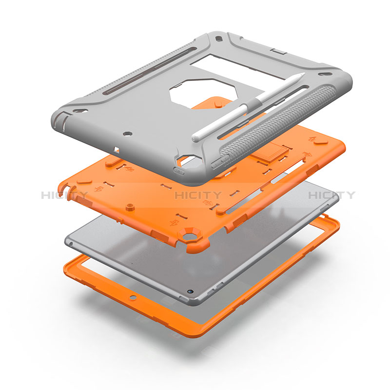 Funda Bumper Silicona y Plastico Mate Carcasa con Soporte YJ2 para Apple iPad 10.2 (2019)