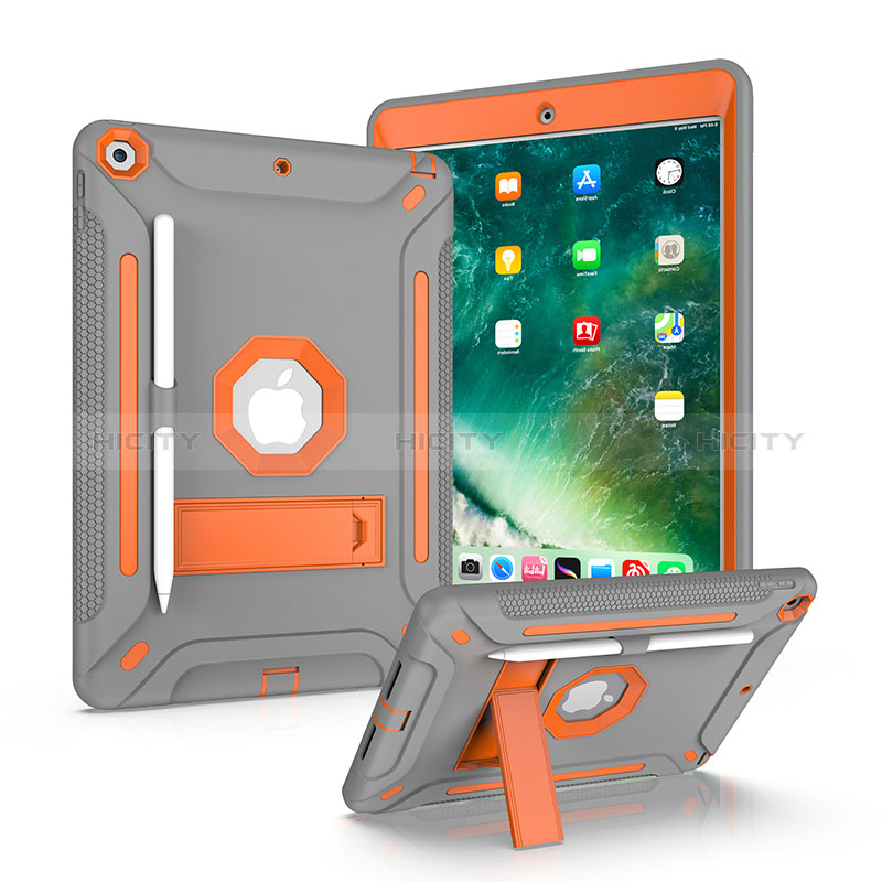 Funda Bumper Silicona y Plastico Mate Carcasa con Soporte YJ2 para Apple iPad 10.2 (2019)