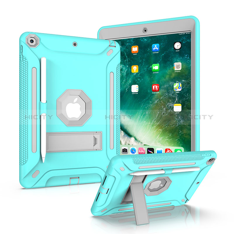 Funda Bumper Silicona y Plastico Mate Carcasa con Soporte YJ2 para Apple iPad 10.2 (2019)