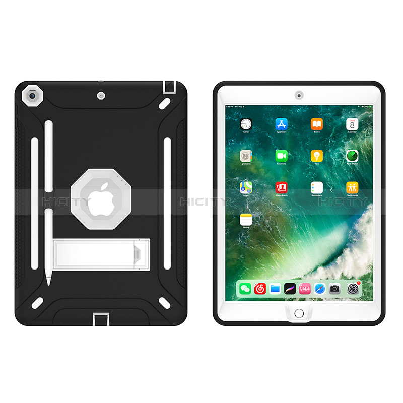 Funda Bumper Silicona y Plastico Mate Carcasa con Soporte YJ2 para Apple iPad 10.2 (2019)