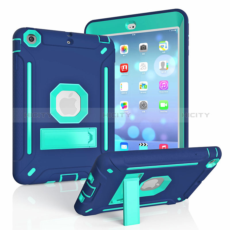 Funda Bumper Silicona y Plastico Mate Carcasa con Soporte YJ2 para Apple iPad Mini 2