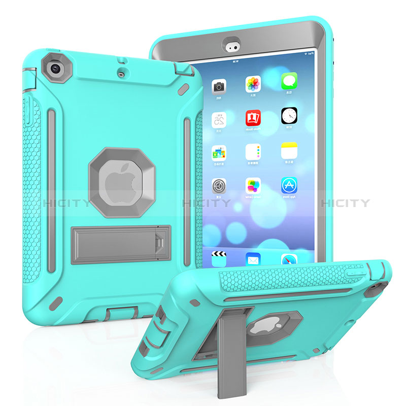 Funda Bumper Silicona y Plastico Mate Carcasa con Soporte YJ2 para Apple iPad Mini 2