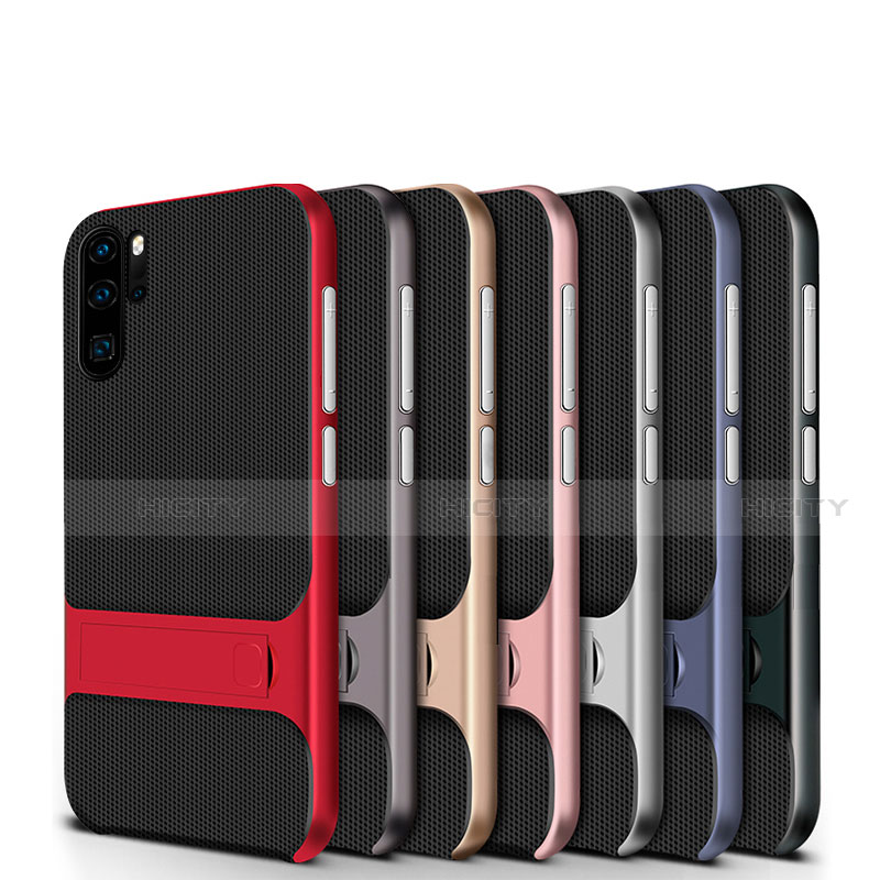 Funda Bumper Silicona y Plastico Mate Carcasa con Soporte Z01 para Huawei P30 Pro New Edition