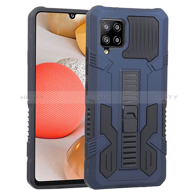 Funda Bumper Silicona y Plastico Mate Carcasa con Soporte ZJ1 para Samsung Galaxy A42 5G