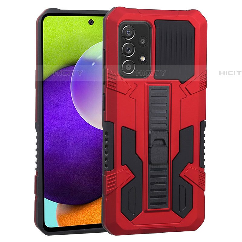 Funda Bumper Silicona y Plastico Mate Carcasa con Soporte ZJ1 para Samsung Galaxy A52 4G