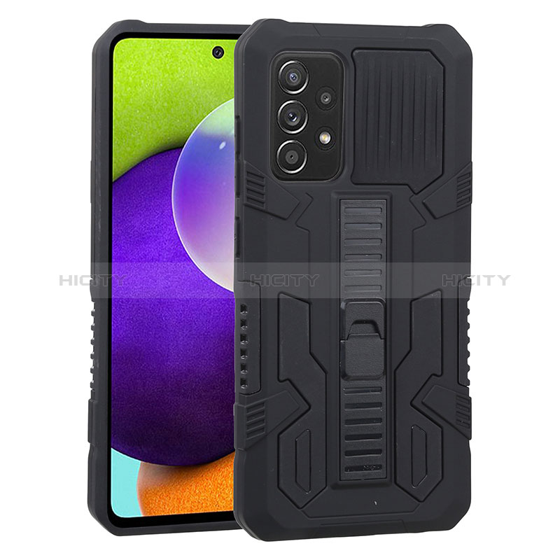 Funda Bumper Silicona y Plastico Mate Carcasa con Soporte ZJ1 para Samsung Galaxy A52s 5G