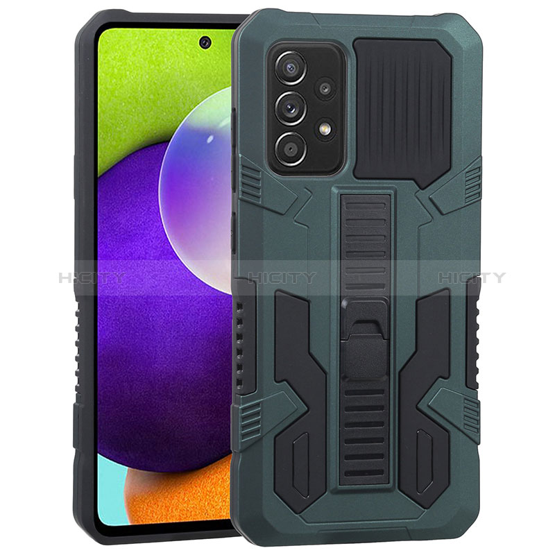 Funda Bumper Silicona y Plastico Mate Carcasa con Soporte ZJ1 para Samsung Galaxy A52s 5G