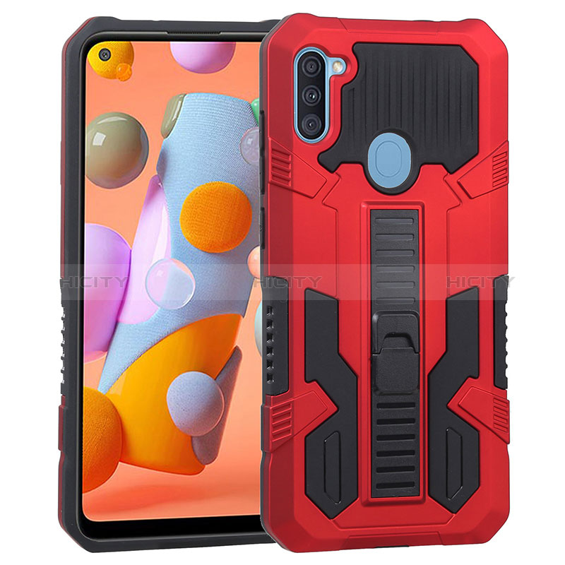 Funda Bumper Silicona y Plastico Mate Carcasa con Soporte ZJ1 para Samsung Galaxy M11