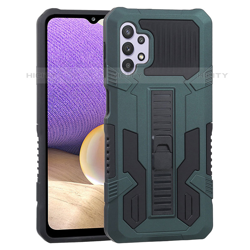 Funda Bumper Silicona y Plastico Mate Carcasa con Soporte ZJ1 para Samsung Galaxy M32 5G