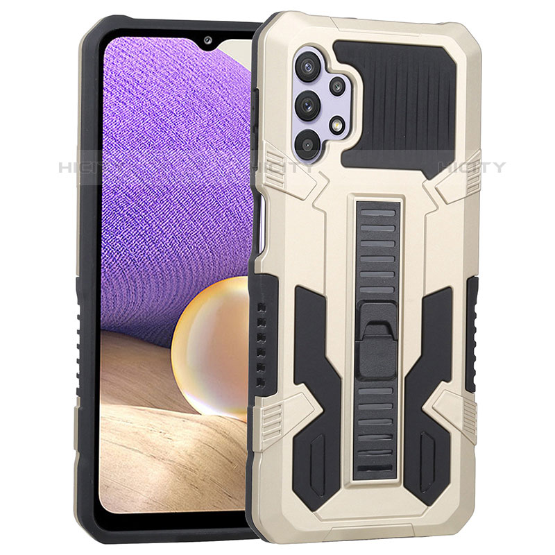 Funda Bumper Silicona y Plastico Mate Carcasa con Soporte ZJ1 para Samsung Galaxy M32 5G