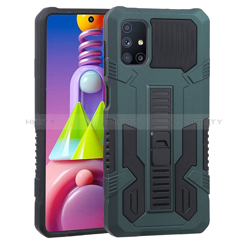 Funda Bumper Silicona y Plastico Mate Carcasa con Soporte ZJ1 para Samsung Galaxy M51